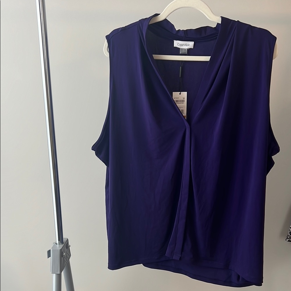 Calvin Klein Women's Purple Top